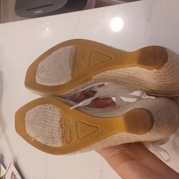 Andre Assous Espadrille Wedge Strappy Heel Sandal Women's EU 40 EUC Beachy Spain - Picture 14 of 14